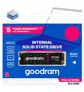  SSD 1TB Goodram PX700 M.2 2280 PCIe 4.0 x4 NVMe 3D NAND (SSDPR-PX700-01T-80) 5