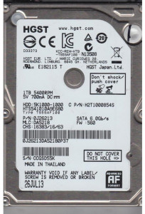  HDD 2.5 SATA 1Tb Hitachi (HGST) Travelstar 5K1000 5400rpm 8Mb (HTS541010A9E680)