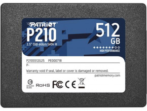  SSD  512GB Patriot P210 2.5 SATAIII TLC (P210S512G25) (0)