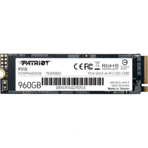  SSD M.2  960GB Patriot PCIe 3.0 P310 (P310P960GM28)