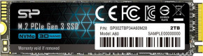 SSD  Silicon Power A60 2TB NVMe M.2 PCIe Gen3x4 2280 (SP002TBP34A60M28)