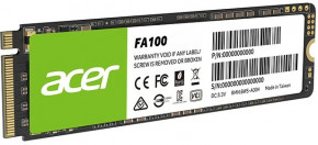 SSD  256GB Acer FA100 M.2 2280 NVMe 1.4 PCIe Gen 3x4 3D NAND, Retail (BL.9BWWA.118) 3