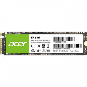 SSD  512GB Acer FA100 M.2 2280 NVMe 1.4 PCIe Gen 3x4 3D NAND, Retail (BL.9BWWA.119)