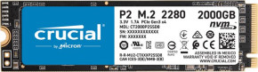  SSD M.2 Crucial 2TB NVMe PCIe 3.0 x4 P2 2280 (CT2000P2SSD8)