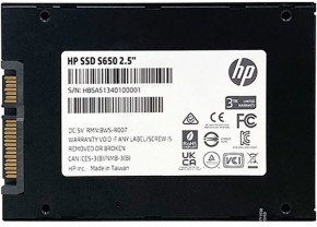  SSD  480Gb HP S650 SATA III 2.5 TLC (345M9AA) (1)