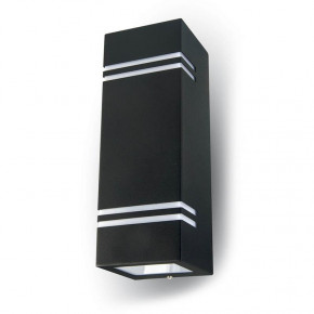   LED V-TAC, SKU-7512, Wall Sleek Wall Fitting GU10 Square Black 2 Way IP44 (3800157617710)