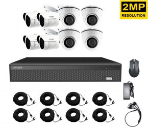      8  Longse XVR2008D4M4P200 kit, 2 , HD1080P