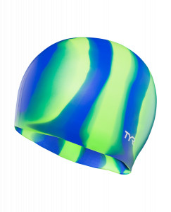    TYR Multi Color Silicone Swim Cap Green 310 (LCSM-310)