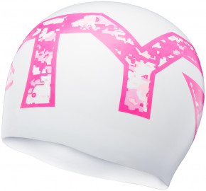    TYR Pink Silicone Swim Cap White/Pink (LCSPKCMO-126)