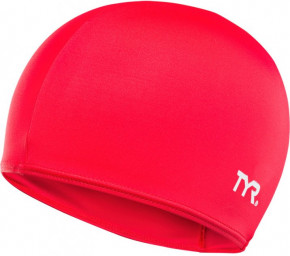    TYR Solid Lycra Swim Cap Red (LCY-610)