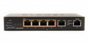       Planet GSD-604HP (4-Port 802.3at PoE + 2-Port 10/100/1000T)