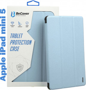 - Tri Fold Soft TPU BeCover   Apple Pencil Apple iPad mini 5 Light Blue (708451)