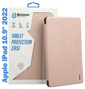 - Tri Fold Soft TPU BeCover   Apple Pencil Apple iPad 10.9 2022 Pink (708462)