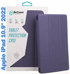 - Tri Fold Soft TPU BeCover   Apple Pencil Apple iPad 10.9 2022 Purple (708463)