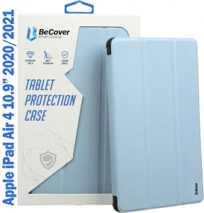 - Tri Fold Soft TPU Silicone BeCover Apple iPad Air 4 10.9 2020/2021 Light Blue (708782)