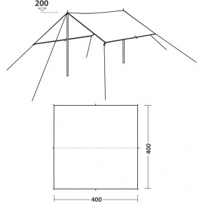  Easy Camp Tarp 4 x 4 m Granite Grey 3