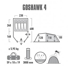  High Peak Goshawk 4 (Pesto/Red) 4