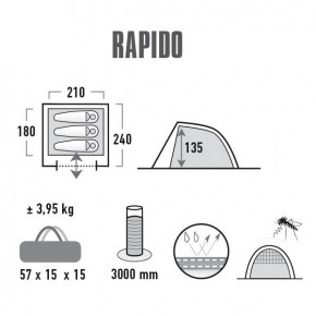  High Peak Rapido 3 (Dark Green/Light Green) 3