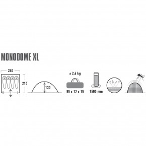  High Peak Monodome XL 4 Black (10310) 3