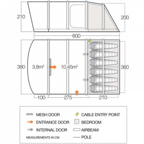  Vango Capri Air 600XL Sky Blue (926332) 3