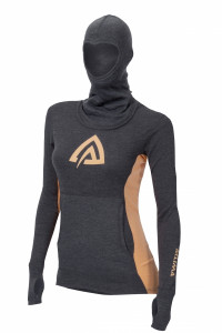   Aclima WarmWool Hood Sweater Woman Marengo/MuskMelon L 10