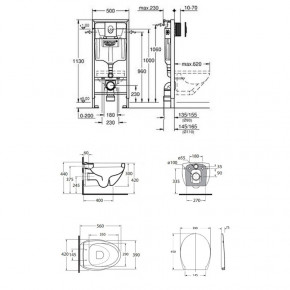   Azzurra Clas+ CLP100B1SOSK   Azzurra Clas+ CLA1800F +  Grohe Rapid SL 38721001 3