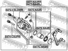    Febest  MITSUBISHI LANCER CS 2000-2009 (0474-CSLOWR) 3