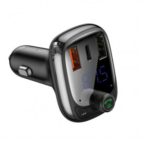 FM- Baseus T typed S-13 wireless MP3 car charger (PPS Quick Charger-EU) Black 3