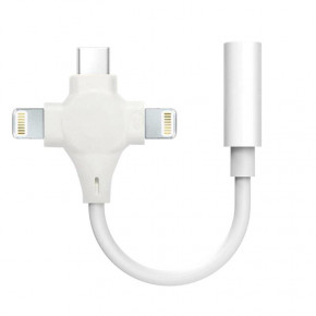  XoKo AC-333 USB Type-C - Lightning - mini-jack 3.5 mm White (XK-AC-333)