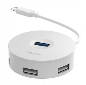  USB Type-C Hub Baseus Round Box 5-in-1 0.12m (USB 2.0, USB 3.0, MicroUSB) (CAHUB-G02)  (CAHUB-G02)