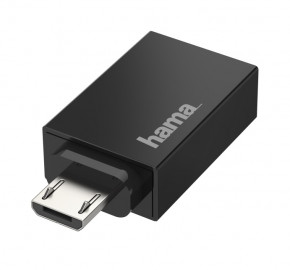  Hama OTG Micro USB - USB 2.0 Black (00200307)