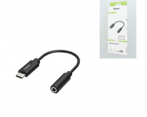  Hama USB C - 3.5 mm Jack Stereo Black (00205282) 3