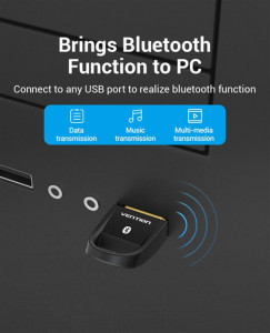 Bluetooth- Vention 5.0 RTL8761B Black (CDSB0) 5