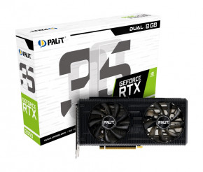  GF RTX 3050 8GB GDDR6 Dual Palit (NE63050019P1-190AD)