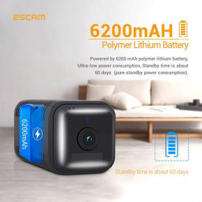 - WiFi Escam G18 PIR 6200 mAh 3