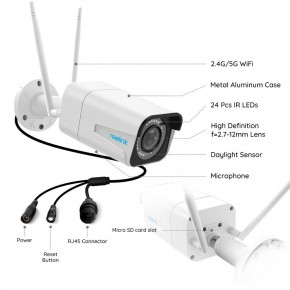  WiFi Reolink RLC-511W 5Mp IP  4x ZOOM 4