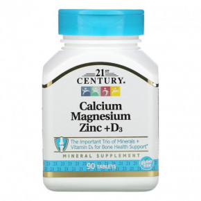      3 21st Century (Calcium Magnesium Zinc + D3) 90 