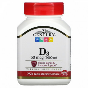 ³ 3 21st Century Vitamin D3 2000  250   