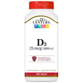 ³   21st Century Vitamin D3 25 mcg 500 