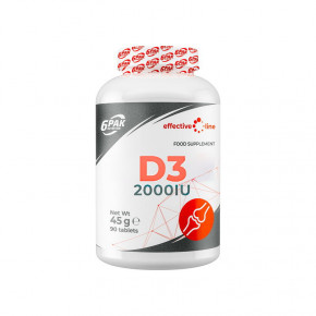    6PAK Nutrition Vitamin D3 2000 90  