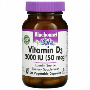  3 Bluebonnet Nutrition Vitamin D3 2000  90  