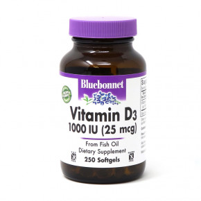    Bluebonnet Nutrition Vitamin D3 1000IU 250  