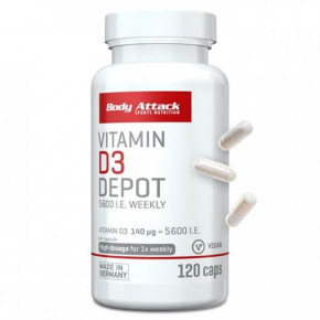  Body Attack Vitamin D3 Depot 120  (4384303690)