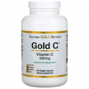  C California Gold Nutrition (Gold C Vitamin C) 500  240  