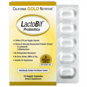  California Gold Nutrition (LactoBif Probiotics) 5   10  