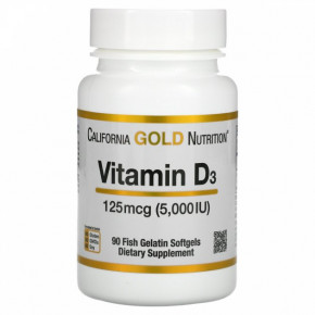  3 California Gold Nutrition Vitamin D3 5000  90   