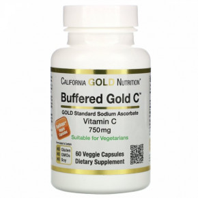  C    California Gold Nutrition (Buffered Vitamin C) 750  60  