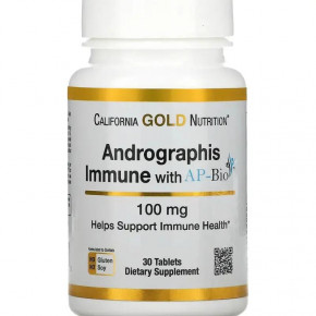    California Gold Nutrition (Andrographis Immune with AP-BIO) 100  30 