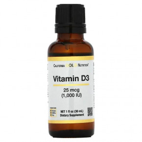   3 California Gold Nutrition Vitamin D3 Liquid 25  1000  30  4