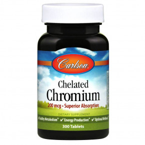 ³   Carlson Labs Chelated Chromium 200 mcg 300 